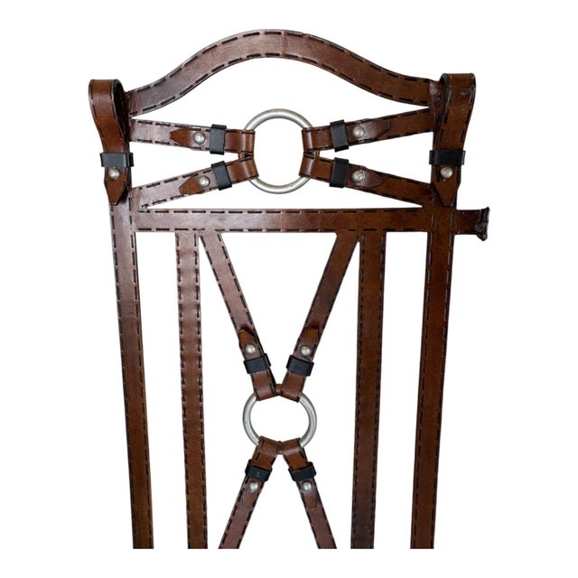 Brown Manner of Jacques Adnet for Hermès Folding Screen or Room Divider For Sale - Image 8 of 12