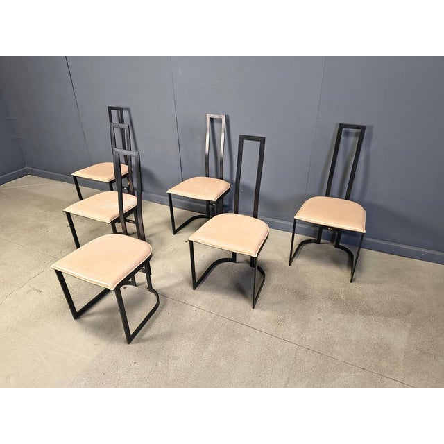 Postmodern Dining Chairs by Gastone Rinaldi for Thema, Italy, 1980s, Set of 6 For Sale - Image 10 of 16
