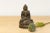 Small vintage repoussé metal Buddha sculpture, a harmonious blend of metal and wood craftsmanship. This exquisite Buddha...