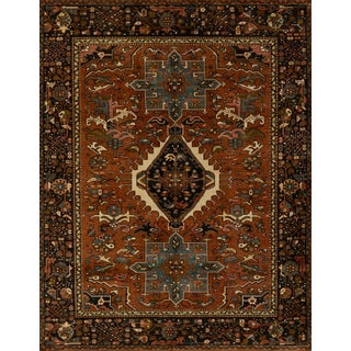 Momeni Karajeh Red Hand Knotted Area Rug 5' X 8' For Sale