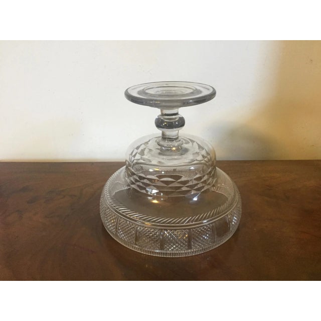 Antique 18th Century Anglo Irish Cut Crystal Footed Centerpiece Bowl for Fruit or Punch For Sale - Image 9 of 13