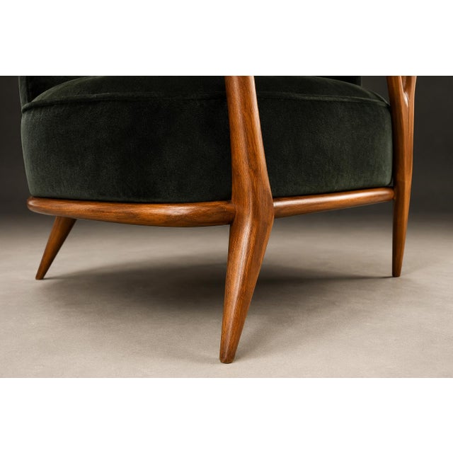 Armchair in Ivory Wood and Green Mohair by Giuseppe Scapinelli, Brazil, 1950s For Sale - Image 10 of 17