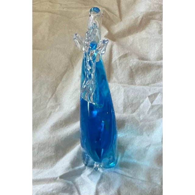 Vintage 1960’s Murano Glass Horse 7” Tall by 3.5” Long - Original Foil Label For Sale - Image 9 of 12