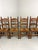 Rustic Rustic Oak Razor High Back Dining Chairs, 1960s, Set of 6 For Sale - Image 3 of 18