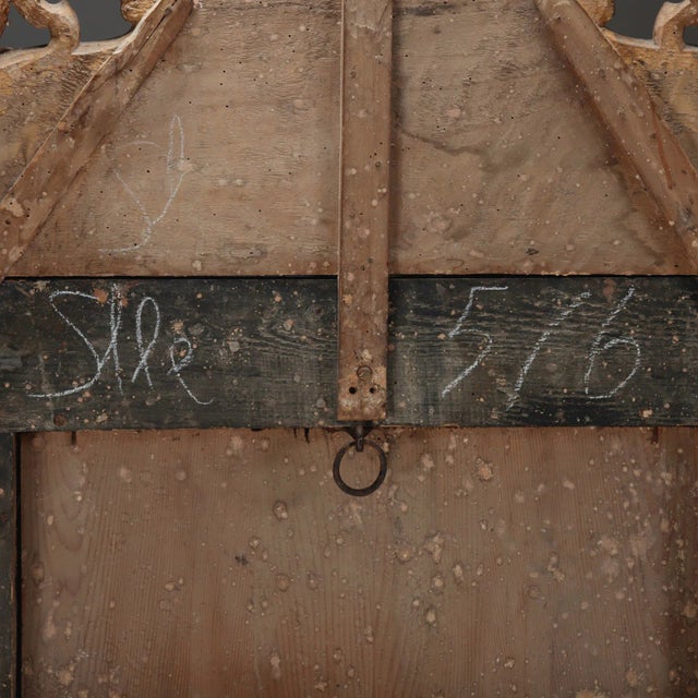 18th C. French Marginal Glass Louis XIV Gold Leaf Mirror From Private Collection For Sale - Image 9 of 12