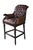 Exquisite Hancock & Moore French Chesterfield Bar Stool. Features an acanthus carved mahogany frame with scrolled tufted...