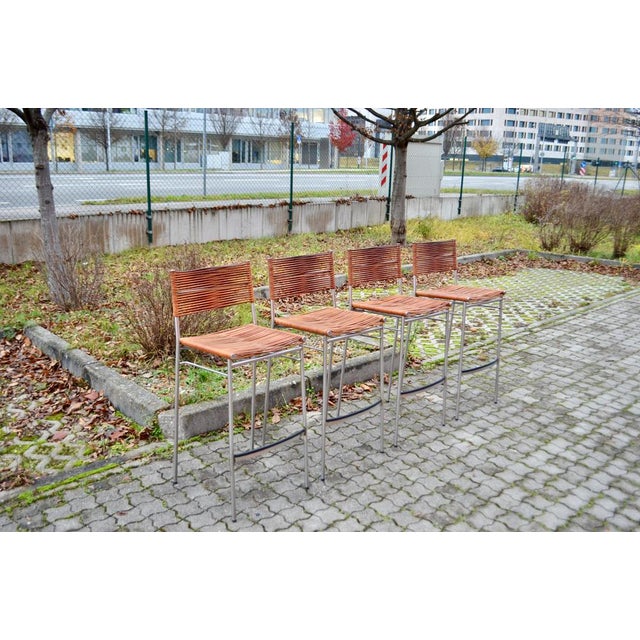 1990s Bar Stools by Tito Agnoli for BBB Bonacina, 1999, Set of 4 For Sale - Image 5 of 18