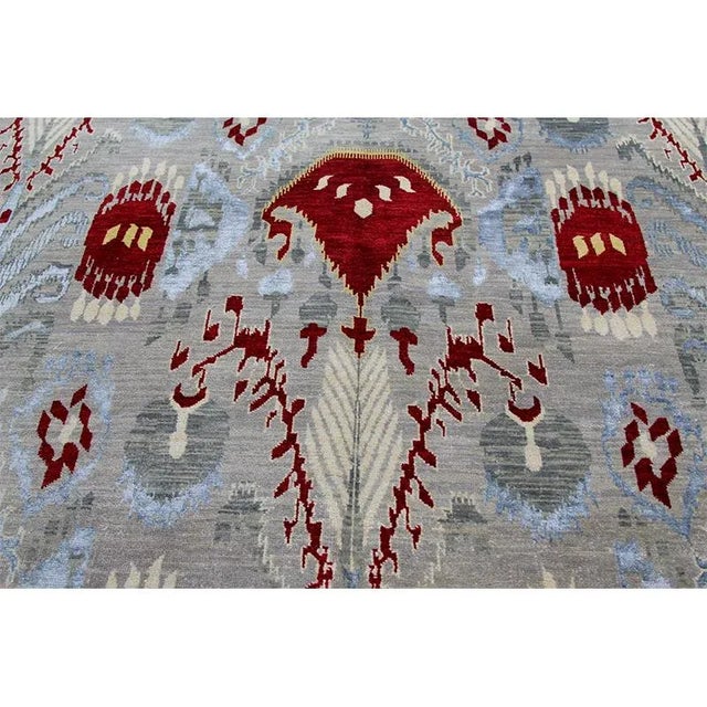 Handwoven Ikat Area Rug - 12′1″ × 15′1″ For Sale In Dallas - Image 6 of 12