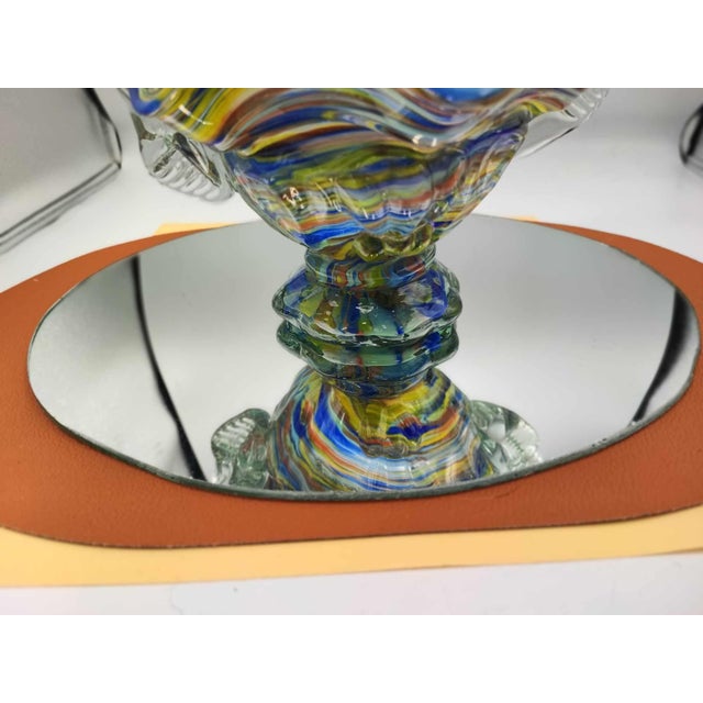 1970s Colorful Glass Basket Plate from the Ząbkowice Steelworks, 1970s For Sale - Image 5 of 10