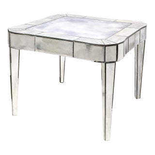 Mid-Century Modern Glamorous Smokey Mirrored Center Hall / Dining Table For Sale