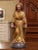 Mid-19th Century French Carved Giltwood and Polychromed Virgin Mary Statue For Sale - Image 4 of 10