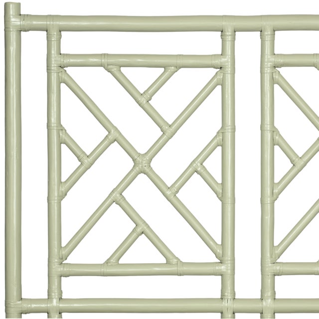 David Francis Chippendale Headboard California King - Celery Green For Sale - Image 4 of 6