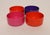 Massimo Vignelli Set of Four Vintage Purple, Orange and Pink Melamine "Max" Bowls by Massimo Vignelli for Heller For Sale - Image 4 of 14