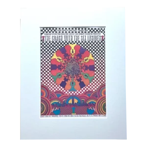 Vintage Peter Max Psychedelic Pop Art Poster Print in 16x20 Mat: Coach w/Six