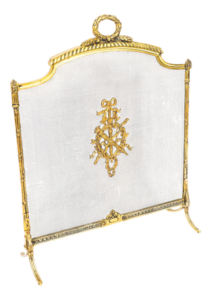 Antique French Empire Revival Fire Screen, 1800s