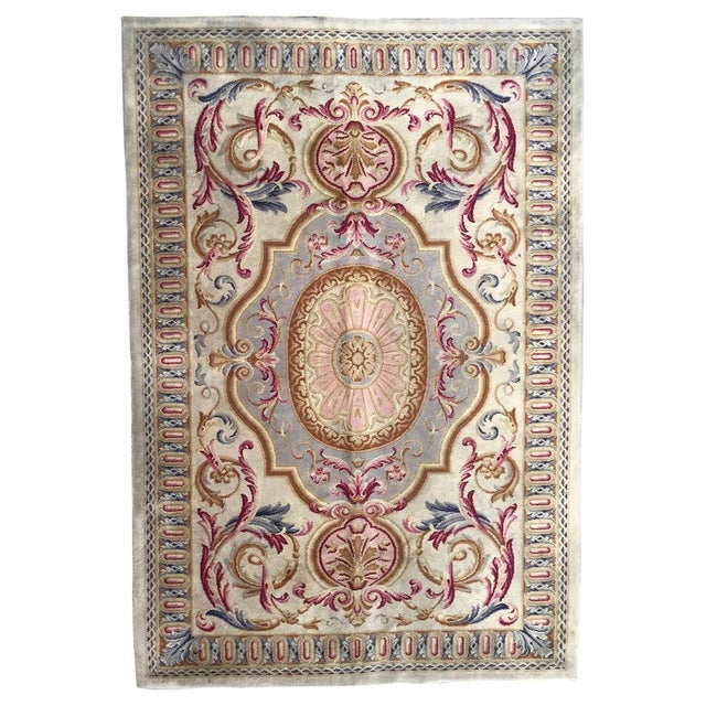 Mid-Century Aubusson Savonnerie Rug, 1930s For Sale - Image 15 of 15
