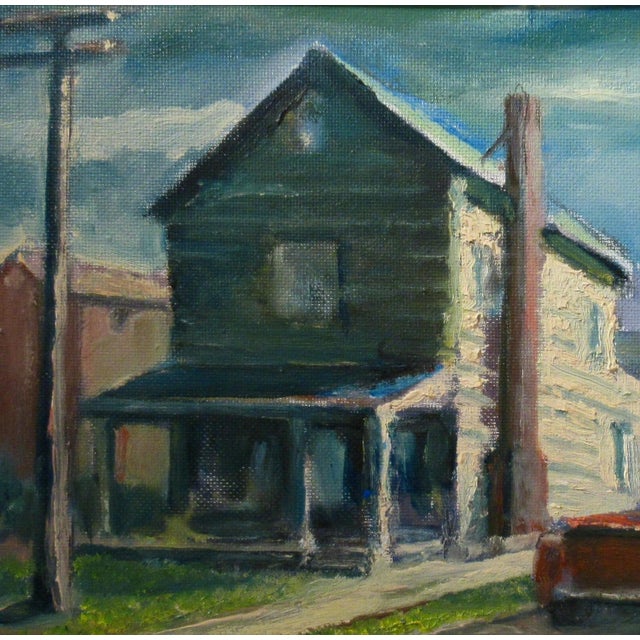 Late 20th Century John Schweikhard Red Pick Up C. 1970 Painting For Sale - Image 5 of 6