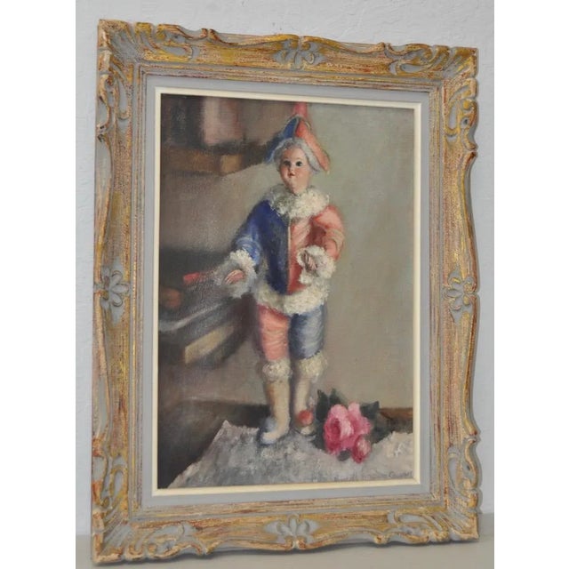 The Doll and the Rose Still Life Oil Painting c.1930 Wonderful oil on canvas by a talented artist. The painting is signed...