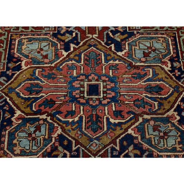 Antique Heriz Rug 7'3" x 10'3" #17098 For Sale In Houston - Image 6 of 8