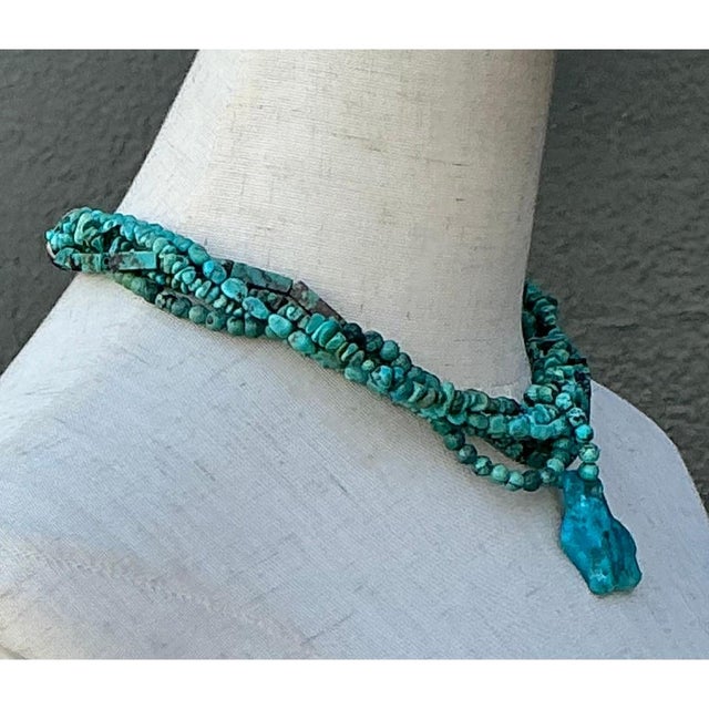 Vintage Turquoise Beaded Multi-Strand Necklace For Sale - Image 11 of 12