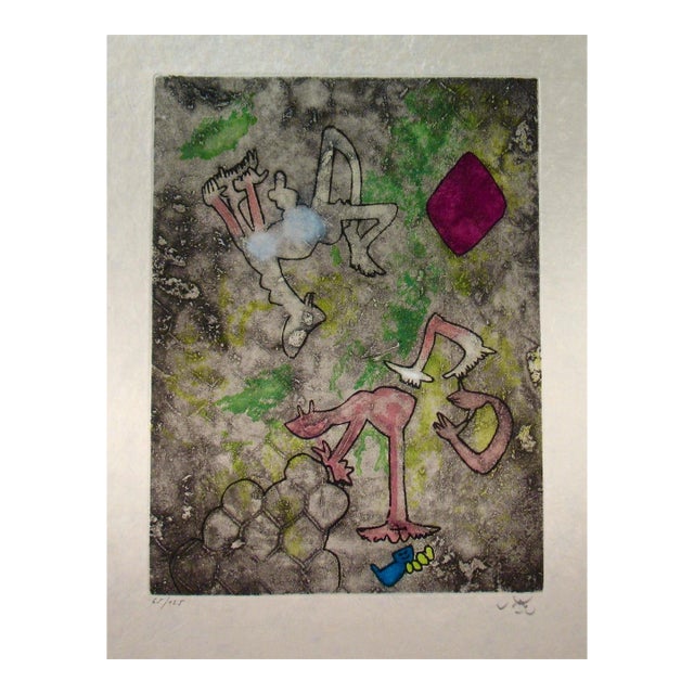 Roberto Matta "Centre Noeuds" Planche #2 1974 Original Print For Sale