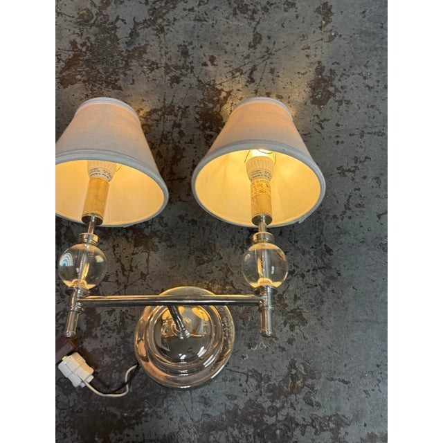 Restoration Hardware Wilshire Double Light Wall Sconce For Sale - Image 10 of 12