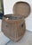 Brown Coastal Chic Vintage Fishing Creel Basket With Inset Handles For Sale - Image 8 of 9