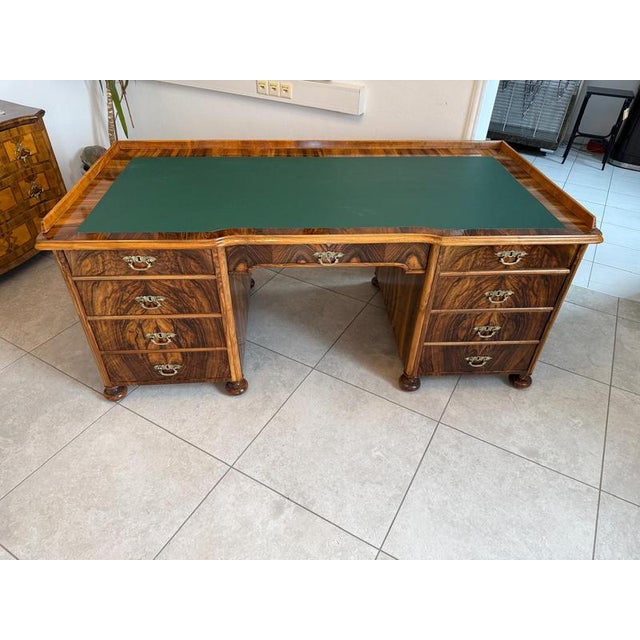 Large Biedermeier Desk with Leather For Sale - Image 15 of 18