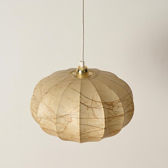 Mid-Century Beige Marbled Cocoon Pendant by Castiglioni, Italy, 1960s For Sale - Image 13 of 16
