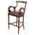French style Regency barstools Barstools with natural linen backs and leather seats and backs. Frame constructed of solid...