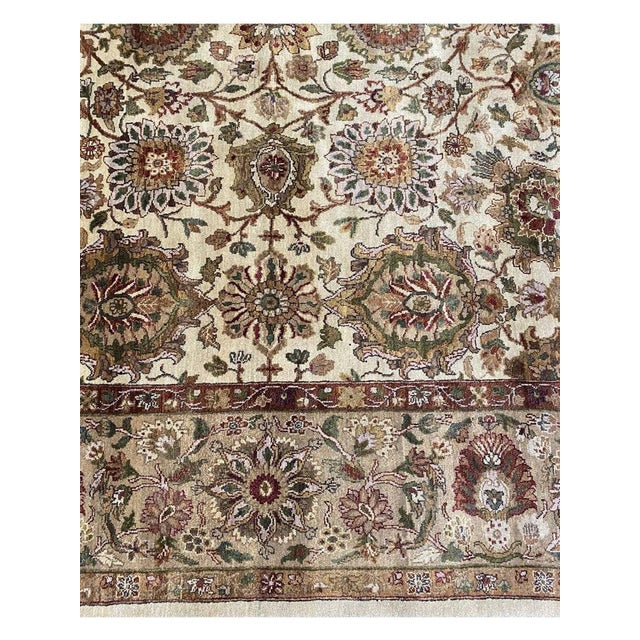 10x14 Handwoven Indian Agra Area Rug - 105381 For Sale - Image 4 of 16