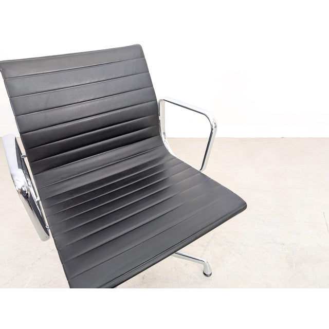 Black EA 108 Chair in Black Leather by Charles & Ray Eames for Vitra For Sale - Image 8 of 17