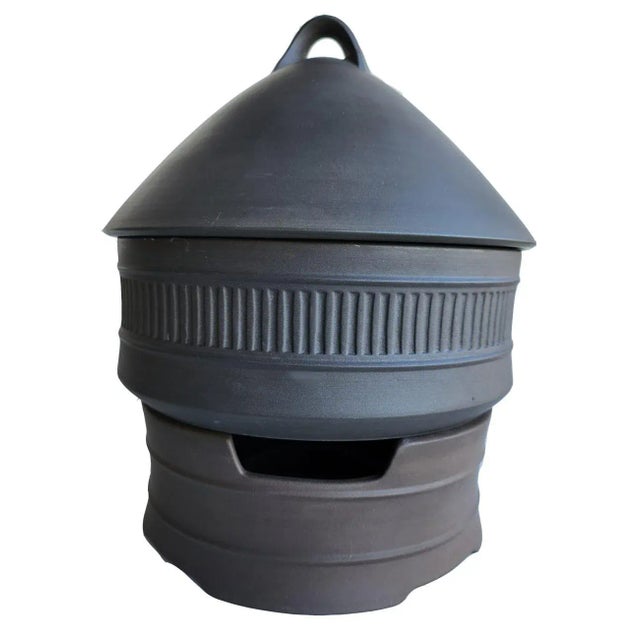 Offered is a 3 piece set of Dansk Flamestone ceramics comprised of a casserole dish, a beehive shaped dome lid, and a...