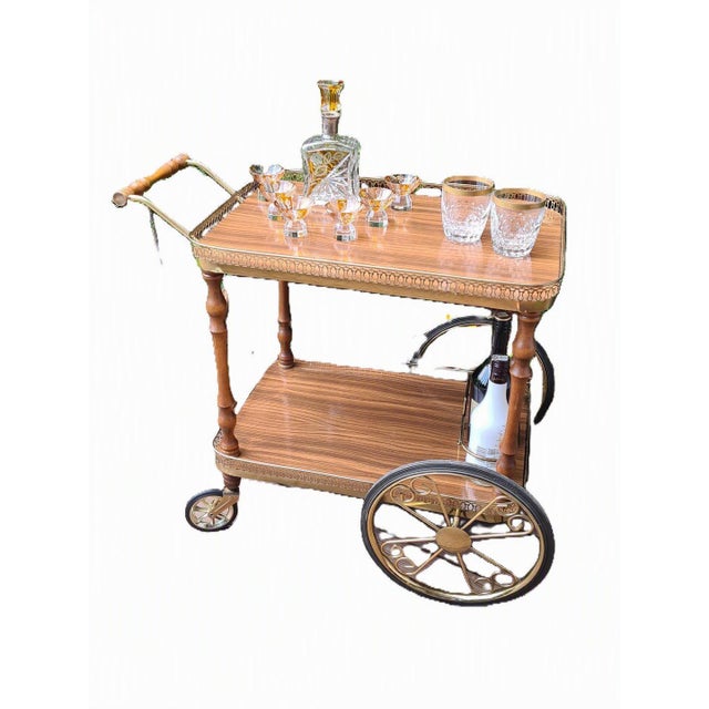 Hollywood Regency-Style Mobile Bar Cart, 1970s For Sale - Image 14 of 14