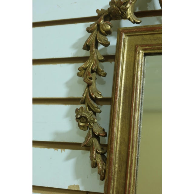 Vintage Gold Decorated Italian Design Decorator Mirror For Sale - Image 4 of 10