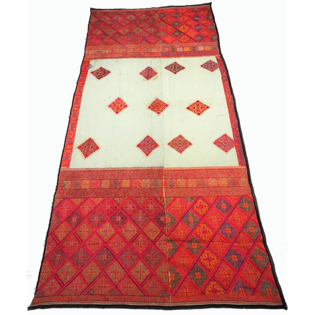 a Beautiful 19th century swat Valley Pulkari shawl, in great condition, the size is 260 cms by 120 cms, its a very fine...