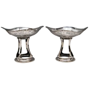 Art Nouveau Style Silver Centrepieces by Bruckmann und Söhnen, Germany, 1900, Set of 2