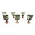 Vintage 1960s Japanese Satsuma Style Gold Gilt Sake Wine Cups Goblets- Set of 6 For Sale