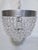 Silver Vintage Hollywood Regency Reeded Tiered Crystal Basket Chandelier For Sale - Image 8 of 9