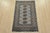 Tribal Bokhara Rug 2’8” X 4’1” Gray Wool Tribal Hand-Knotted Oriental Carpet For Sale - Image 3 of 9