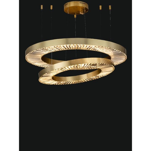 Collection orione chandelier, ncs 194/2/90 by jago dimensions: d 90+60 x h 50-120 cm materials: metal, crystal. Bulbs: led...