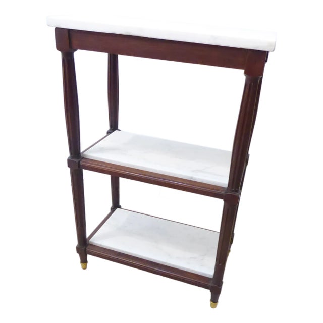 Antique Small Etagere End Table For Sale