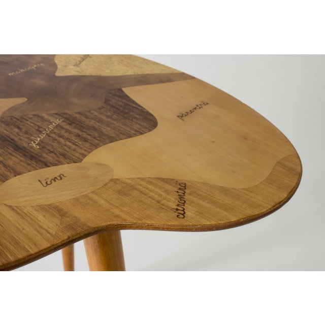 Mid-Century Swedish Side Table with Inlays For Sale - Image 9 of 11
