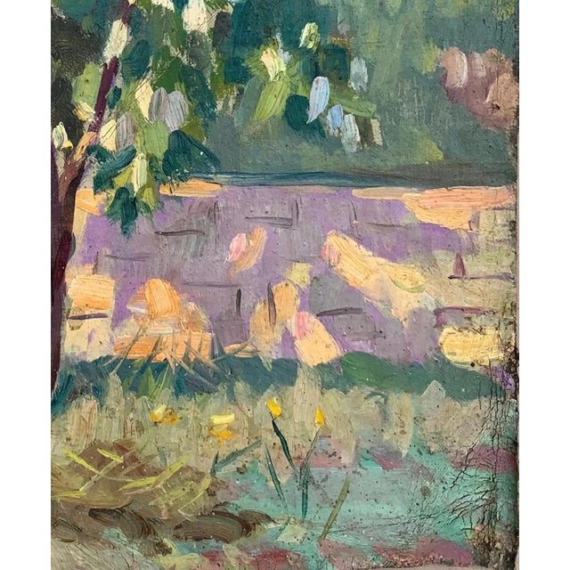Vintage Summer Landscape Oil Painting, Ukrainian Impressionism, 1970s 39-30 For Sale - Image 6 of 6