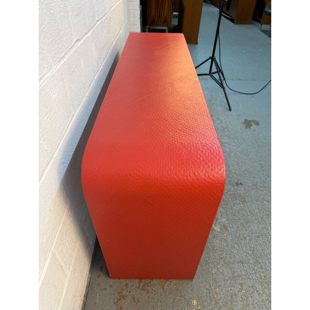 1980s Post-Modern Waterfall Console Table For Sale In New York - Image 6 of 10