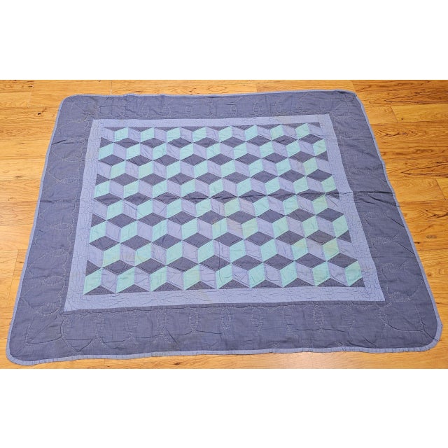 American Mid 20th Century American Amish Quilt For Sale - Image 3 of 12