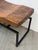 Brown Rustic Live Edge + Contoured Bench Seat For Sale - Image 8 of 12