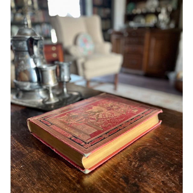 French Antique 1888 French Large Leather Bound Book "La Belgique" For Sale - Image 3 of 18