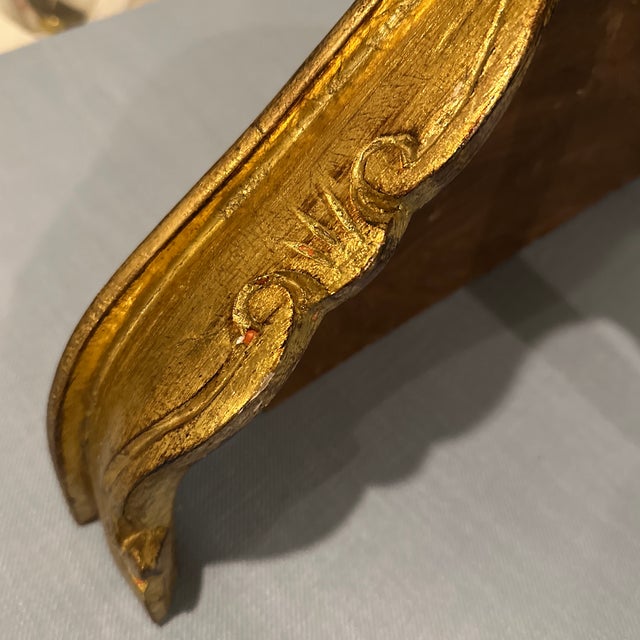 Large Mid 20th Century Gold Wooden Wall Bracket For Sale In Nashville - Image 6 of 10