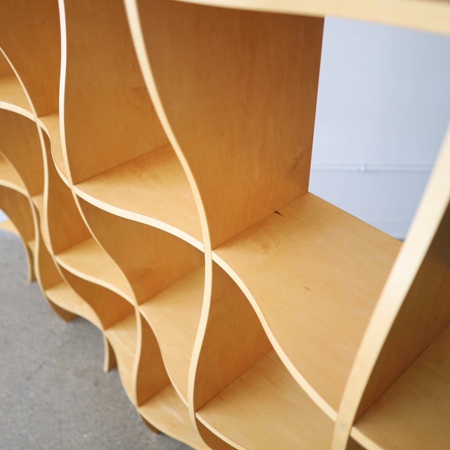 Mid-Century Modern 1980s Monumental Maple Etagere For Sale - Image 3 of 5